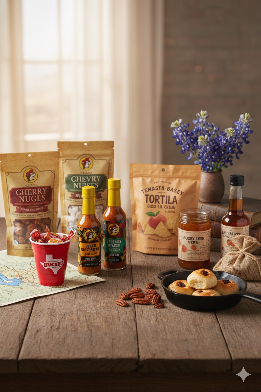 Selection of Texas snack products